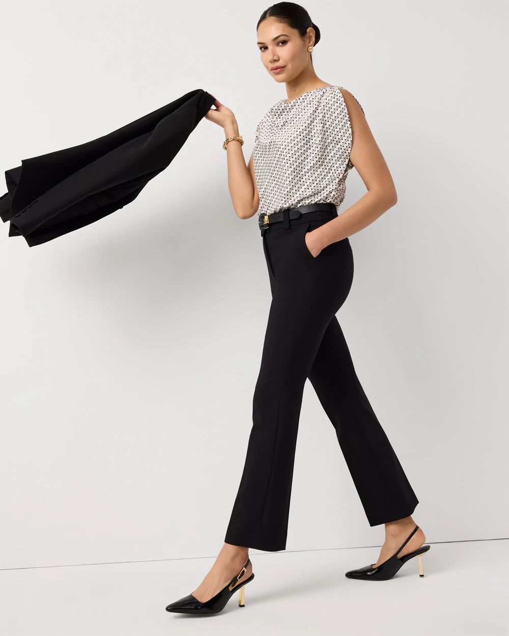 Satin Petal Sleeve Blouse | White House Black Market